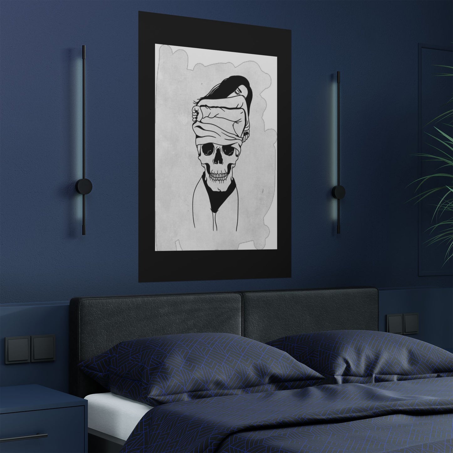 Edgy Skull Satin Poster - 300gsm Art Print