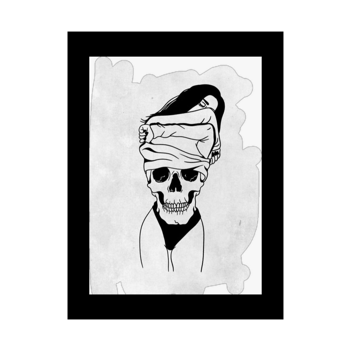 Edgy Skull Satin Poster - 300gsm Art Print