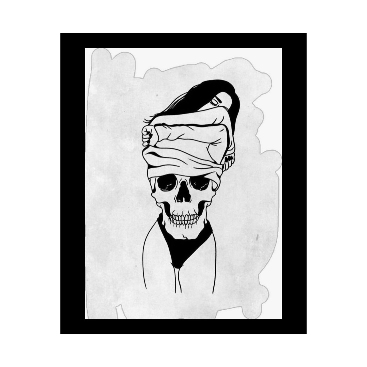 Edgy Skull Satin Poster - 300gsm Art Print