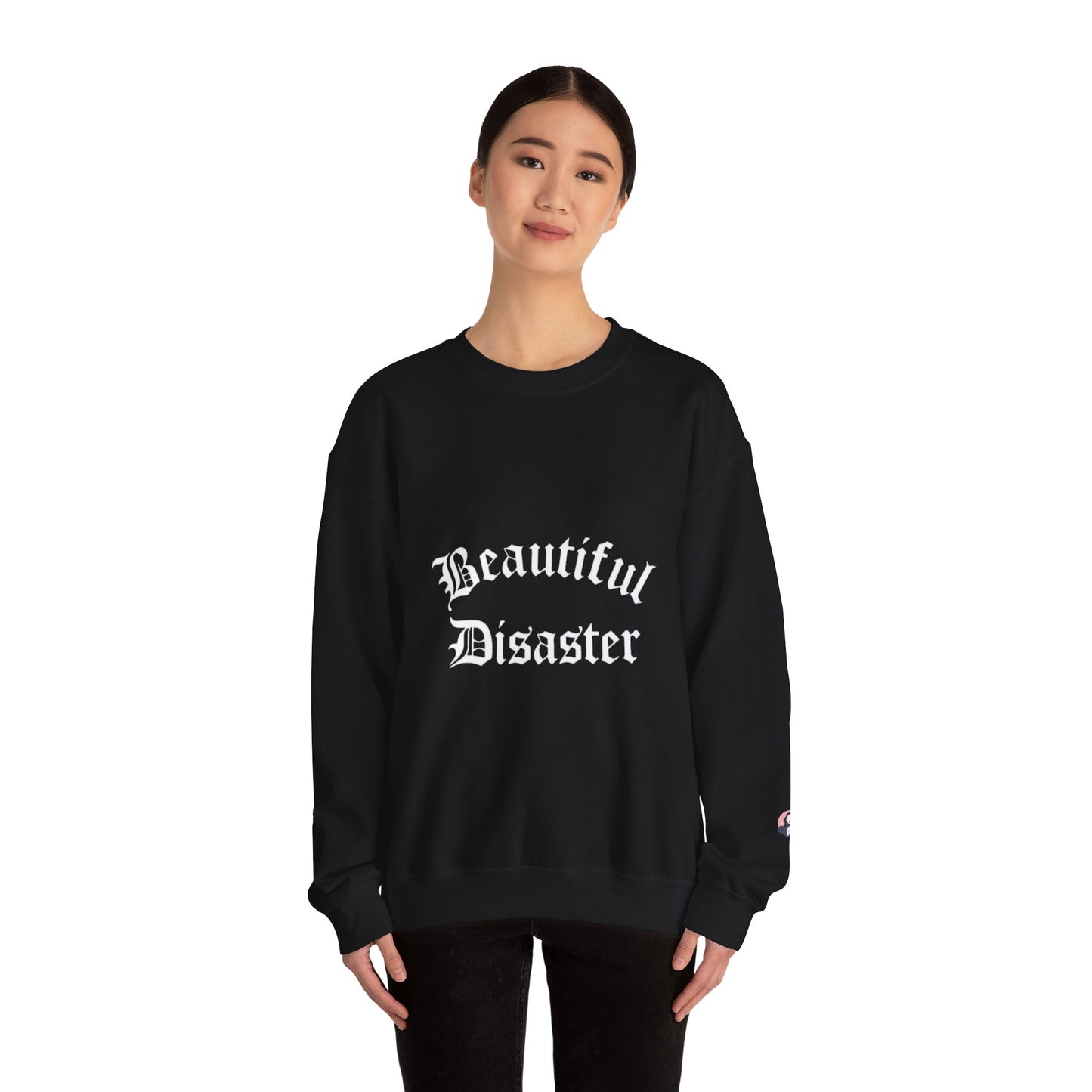 Unisex Heavy Blend™ Crewneck Sweatshirt - Beautiful Disaster Design