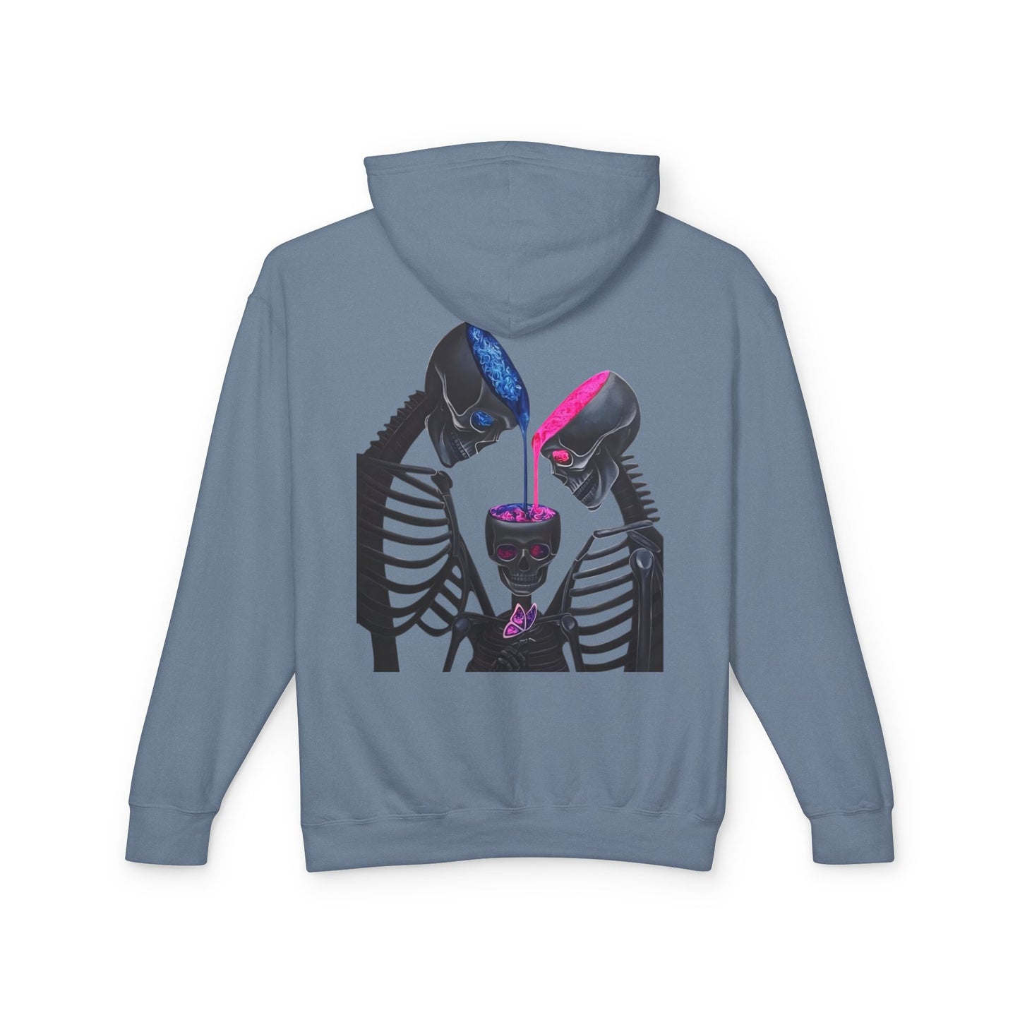 Unisex Lightweight Hoodie - Alien Skeletons Design