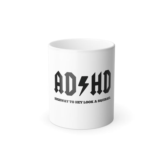 Color Morphing Mug, ADHD Funny Heat Color Change Coffee Cup 11oz