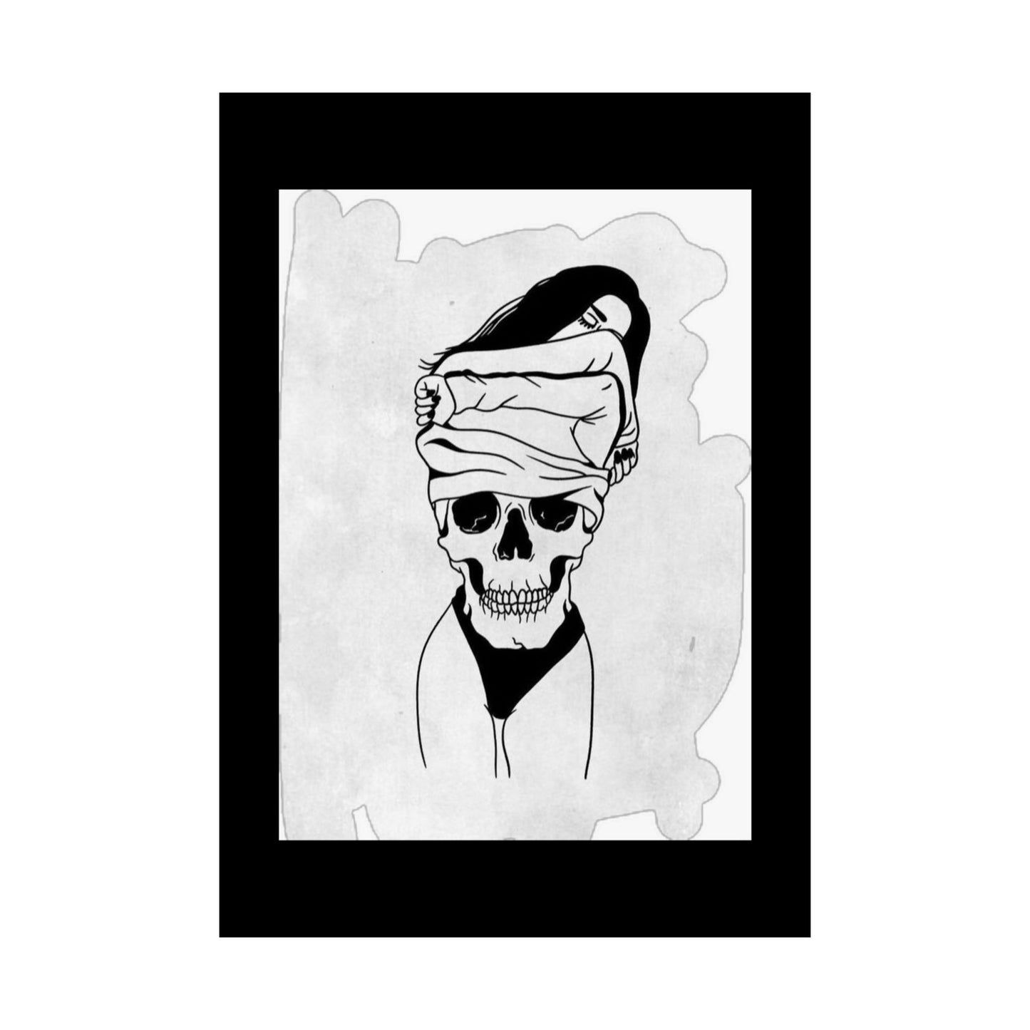 Edgy Skull Satin Poster - 300gsm Art Print